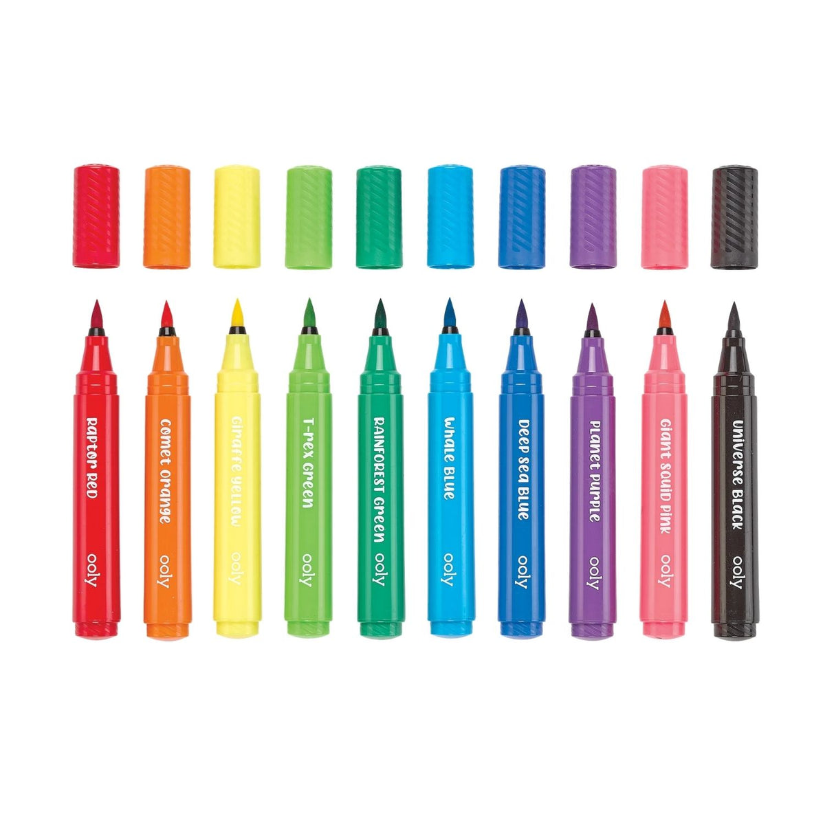 Ooly - Big Bright Brush Markers - Set of 10