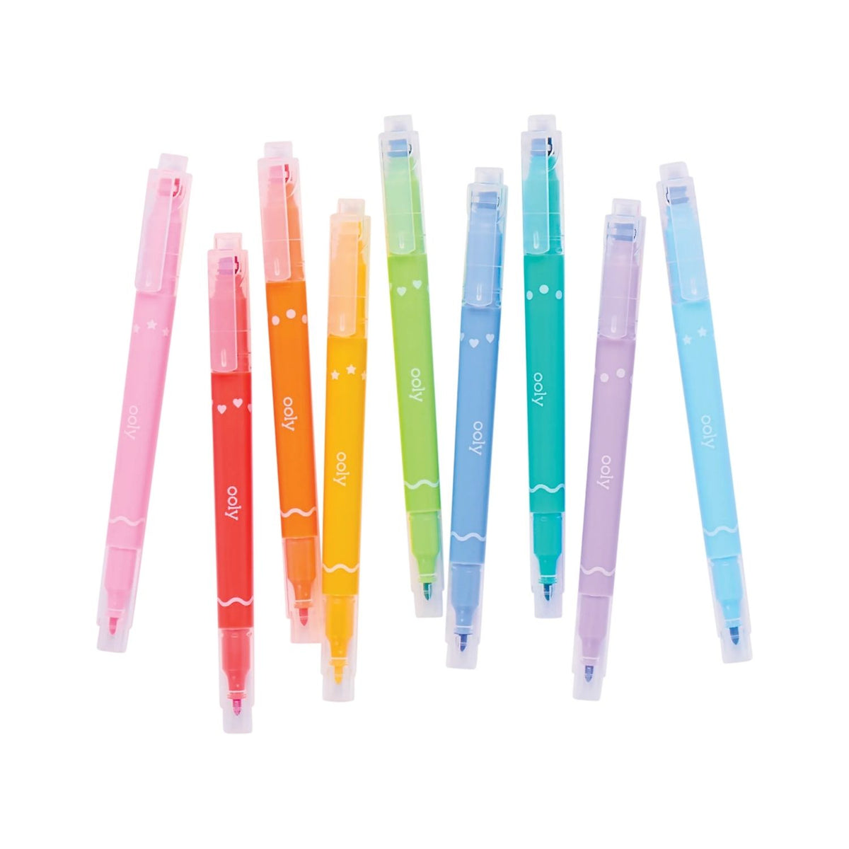 Ooly - Confetti Stamp Double-Ended Markers - Set of 9