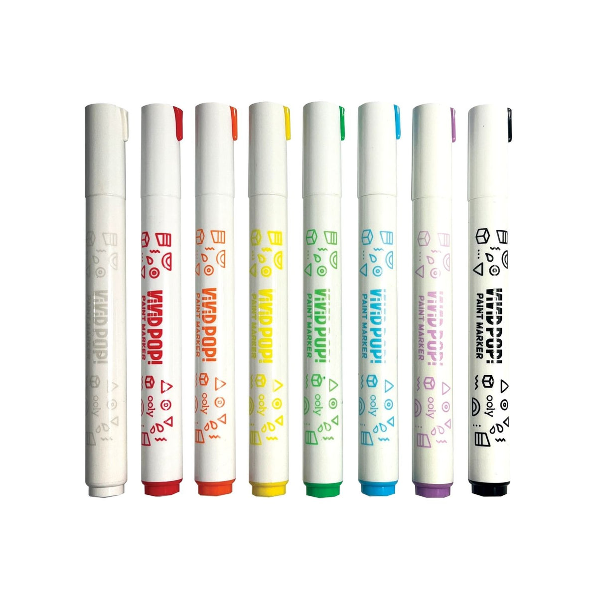 Ooly - Vivid Pop! Water Based Paint Markers - Set of 8
