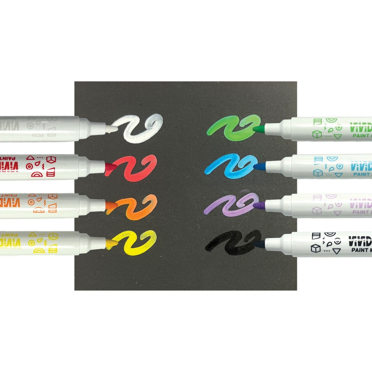 Ooly - Vivid Pop! Water Based Paint Markers - Set of 8