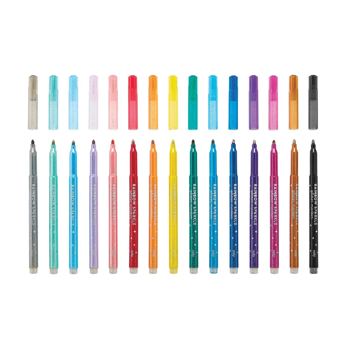 Ooly - Rainbow Sparkle Glitter Markers - Set of 15