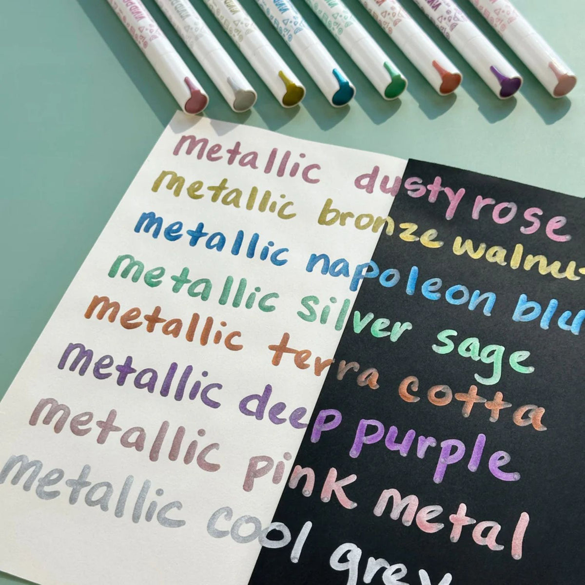 Ooly - Vivid Pop! Water Based Paint Markers Metallic - Set of 8