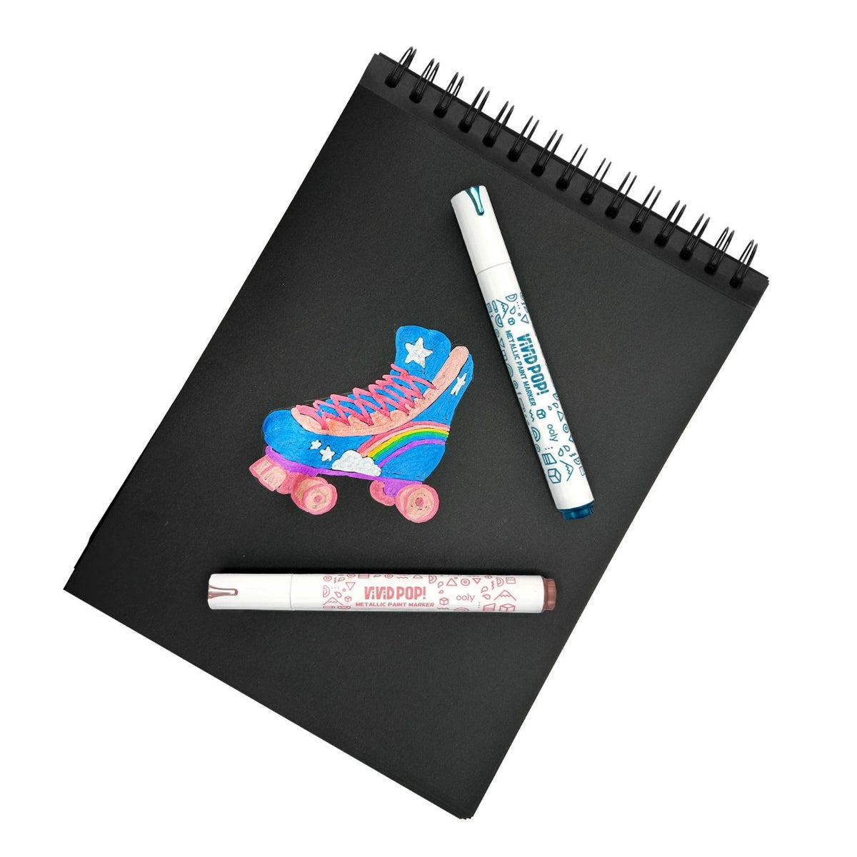 Ooly - Vivid Pop! Water Based Paint Markers Metallic - Set of 8