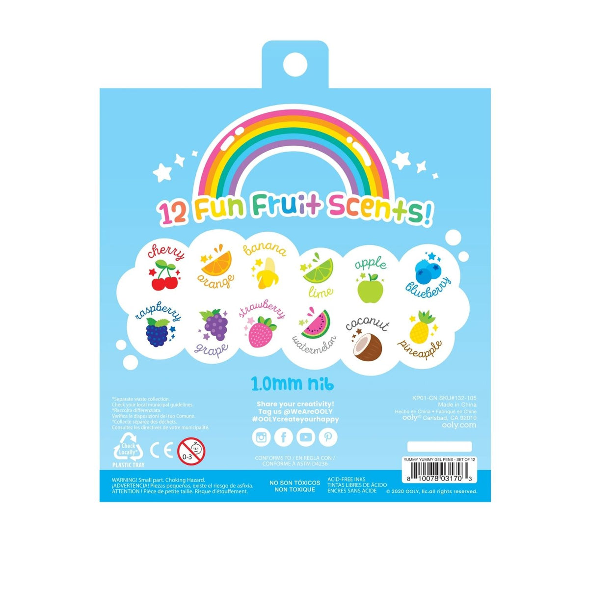 Ooly - Yummy Yummy Scented Glitter Gel Pens - Set of 12