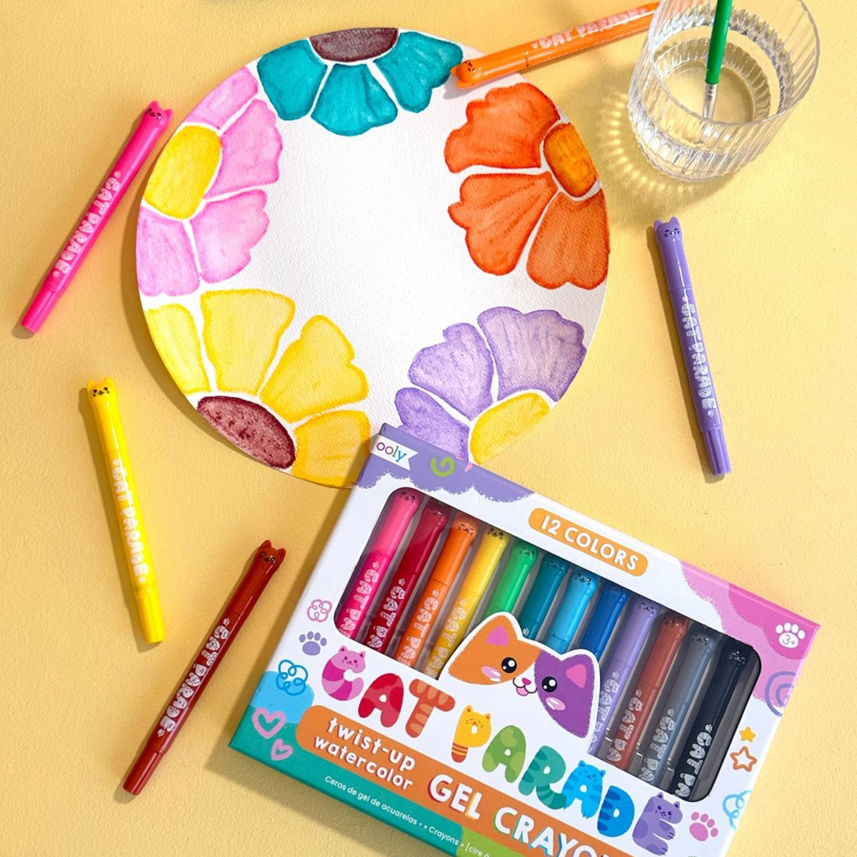 Ooly - Cat Parade Watercolour Gel Crayons - Set of 12
