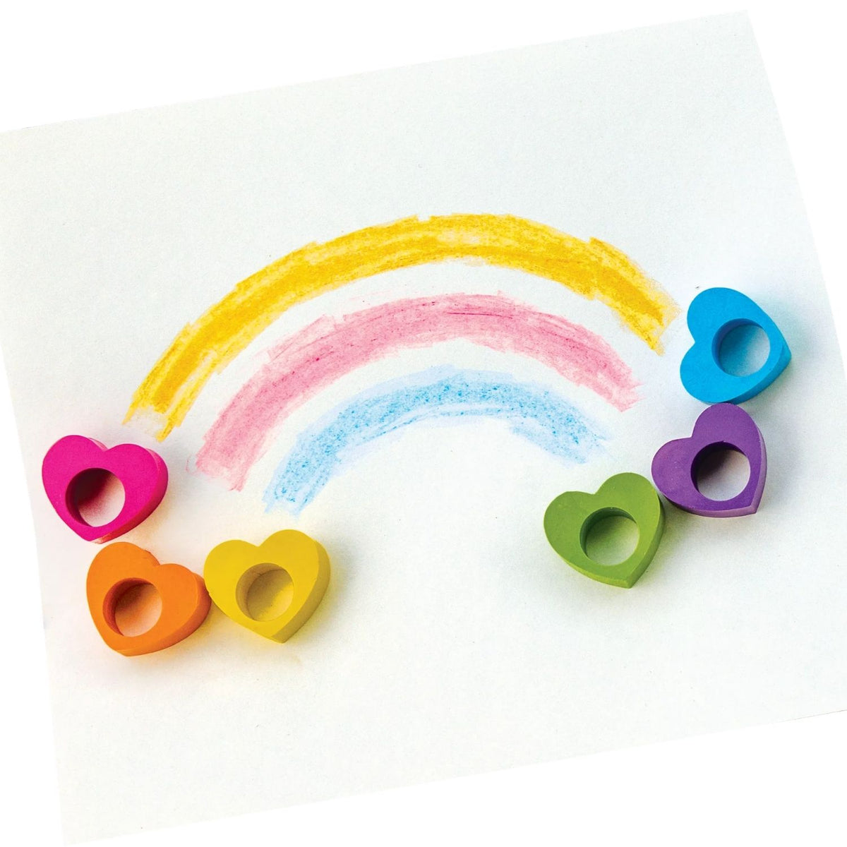 Ooly - Heart Ring Crayons - Set of 6