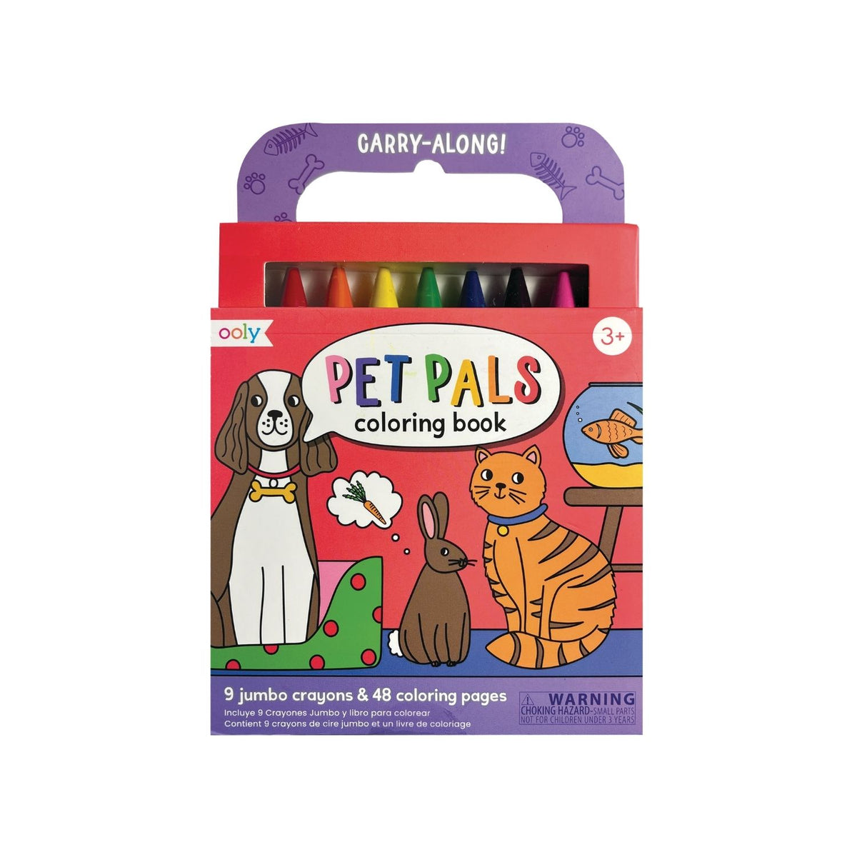 Ooly - Carry Along Colouring Book & Crayon Set - Pet Pals