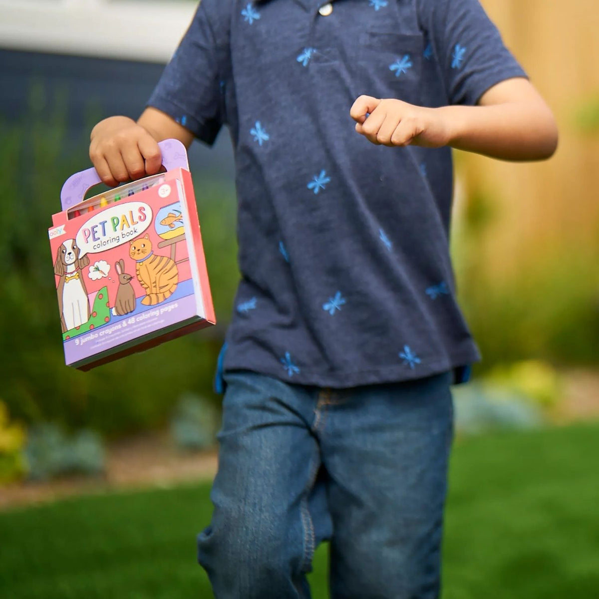 Ooly - Carry Along Colouring Book & Crayon Set - Pet Pals