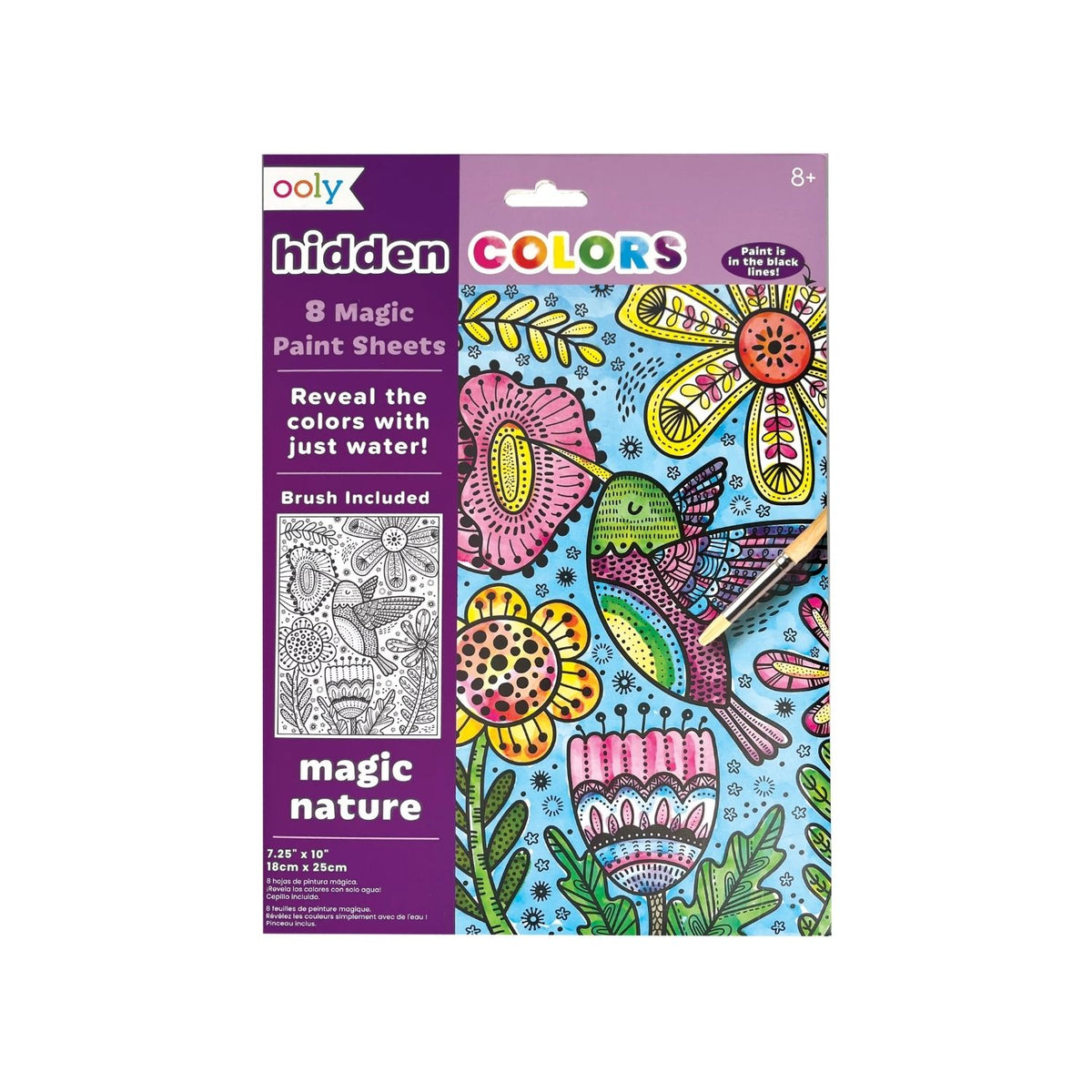 Ooly - Hidden Colours Magic Paint Sheets - Magic Nature