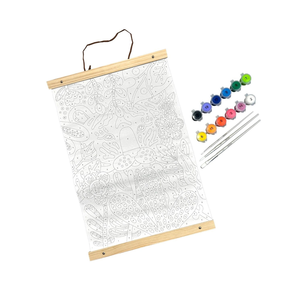 Ooly - Paintology Paint-By-Number Canvas Kit - Tiger Eyes