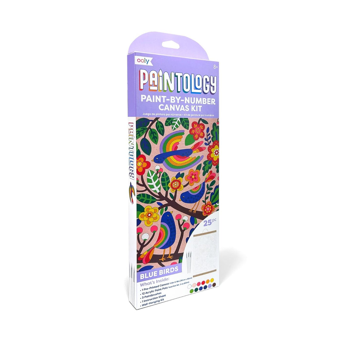 Ooly - Paintology Paint-By-Number Canvas Kit - Blue Birds