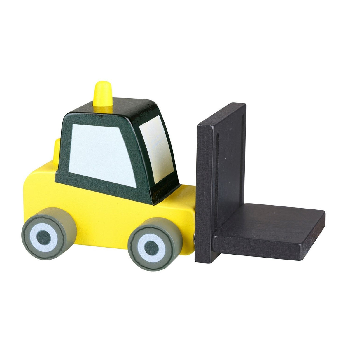 A close-up shot  focusing on the smooth, child-safe satin paint finish, solid wood grain, and sturdy metal axle and slider construction.