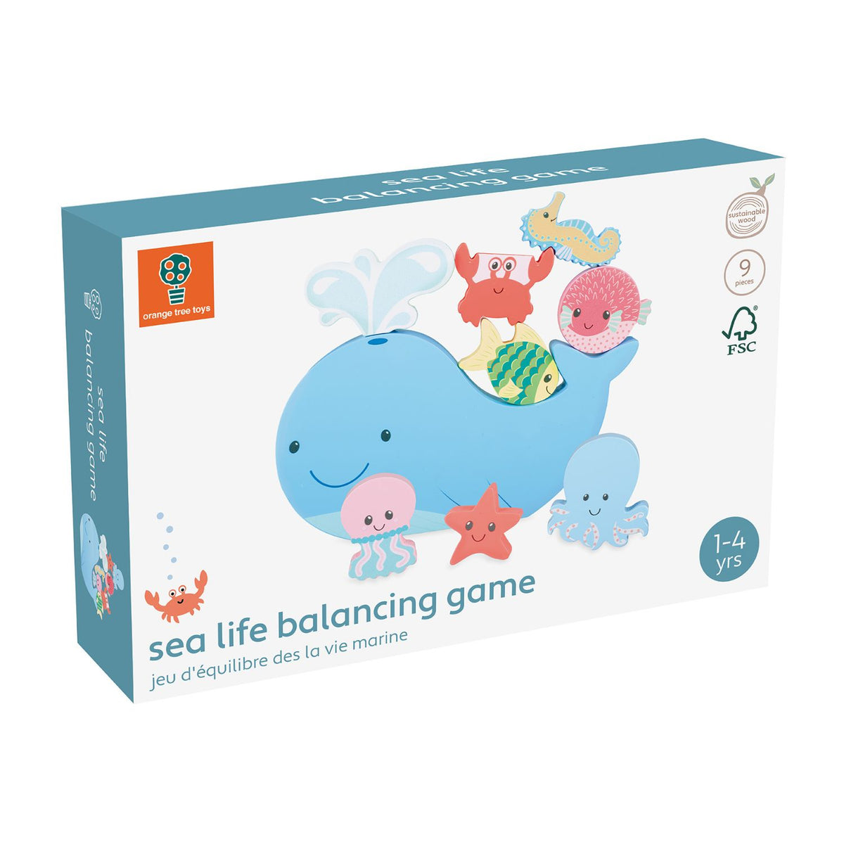 Orange Tree Toys - Sea Life - Balancing Stacking Game