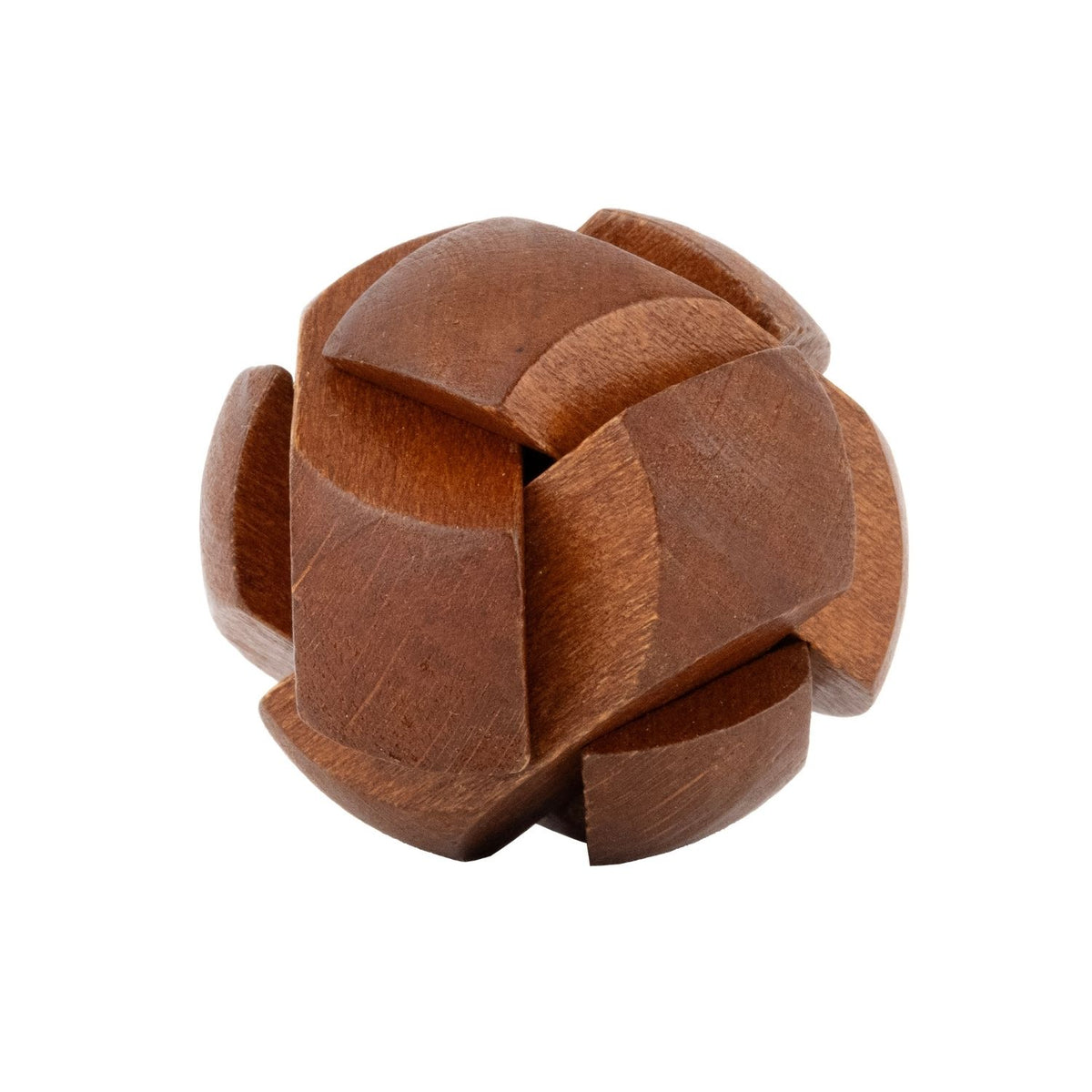 Wooden knot puzzle called Aztec Pok-A-Tok: Disassemble and reassemble this culturally inspired puzzle challenge.