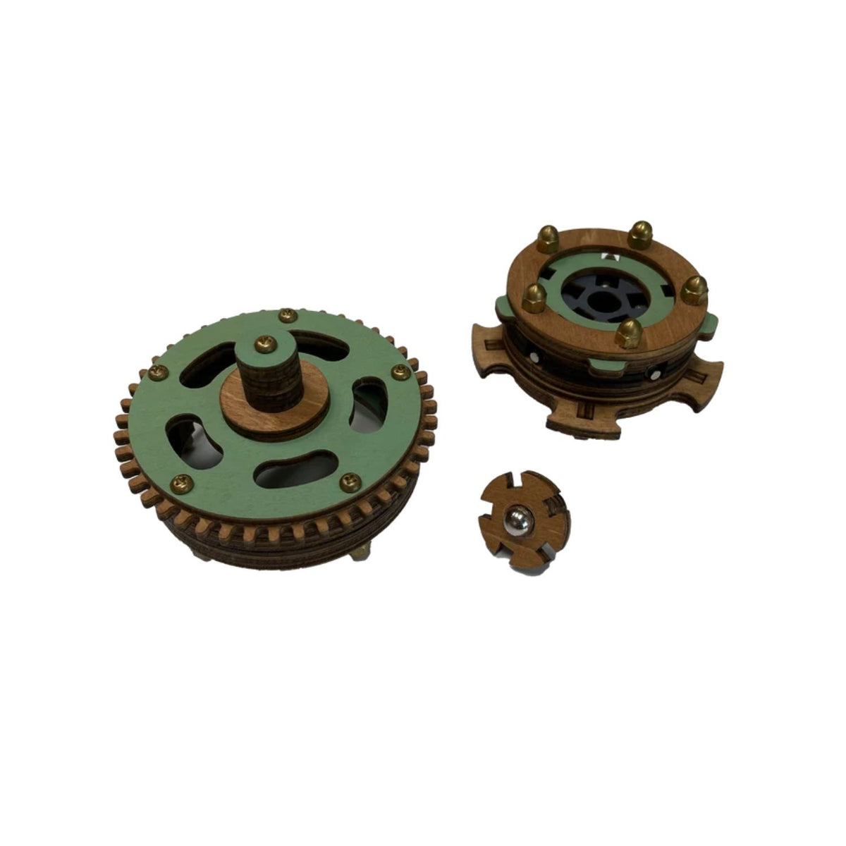 A Grecian-themed sequential puzzle called Archimedes’ Gear showing three mechanical gears with a  focus on resourcefulness and engineering