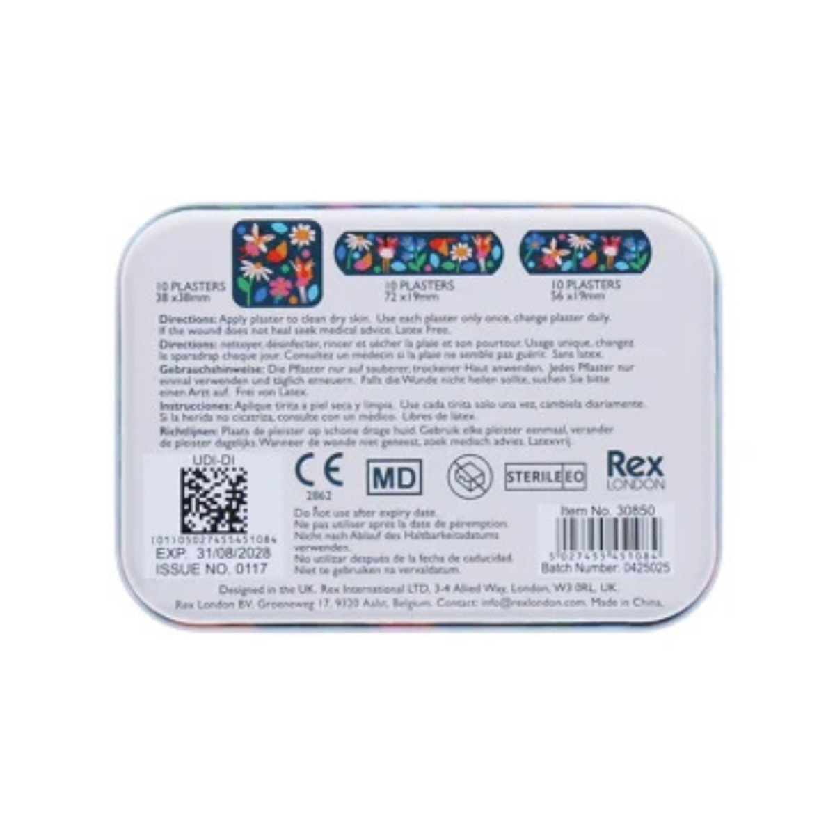 Rex London - Fairies In The Garden Plasters In A Tin (Pack Of 30)