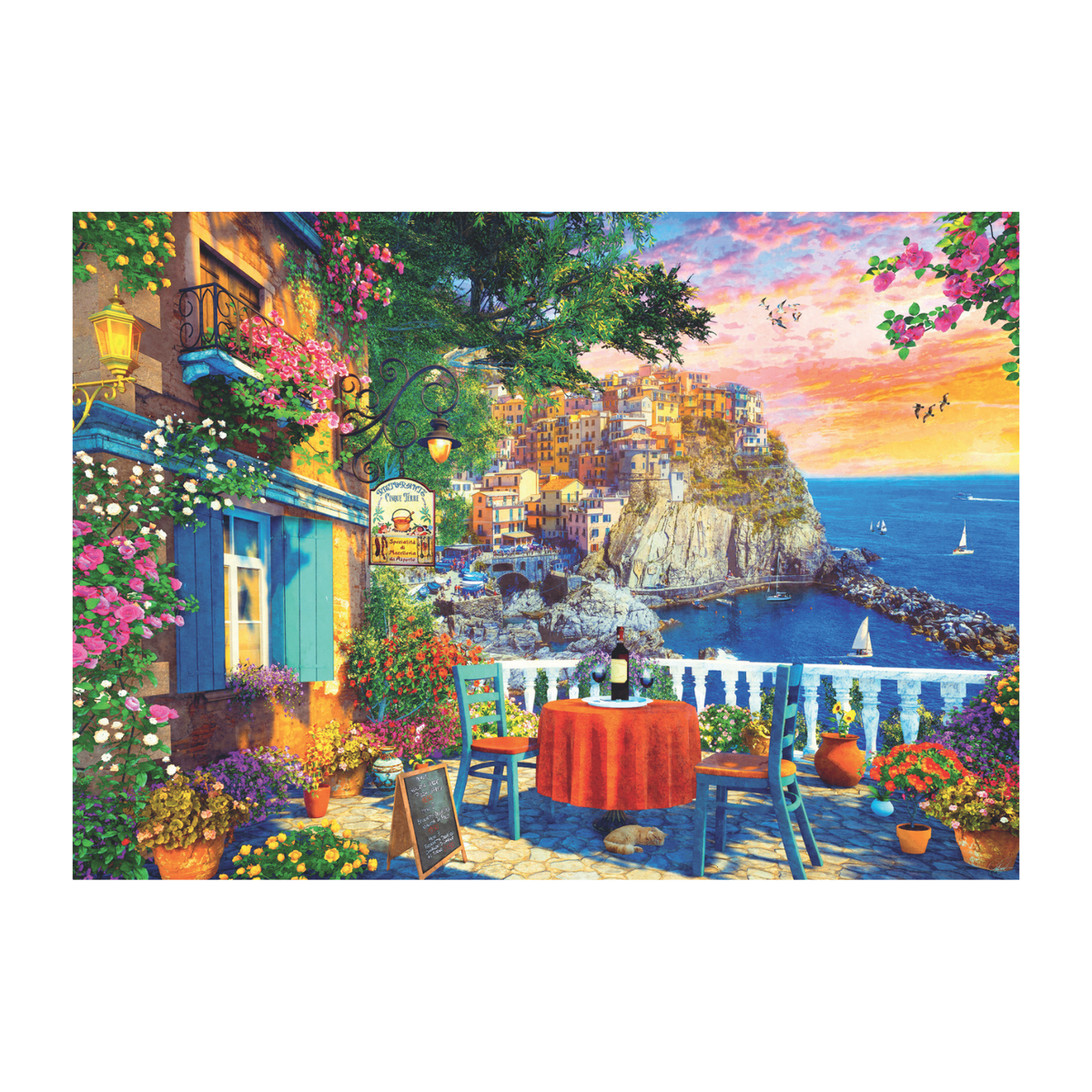 Trefl travel puzzle premium quality completed artwork - Cinque Terre View