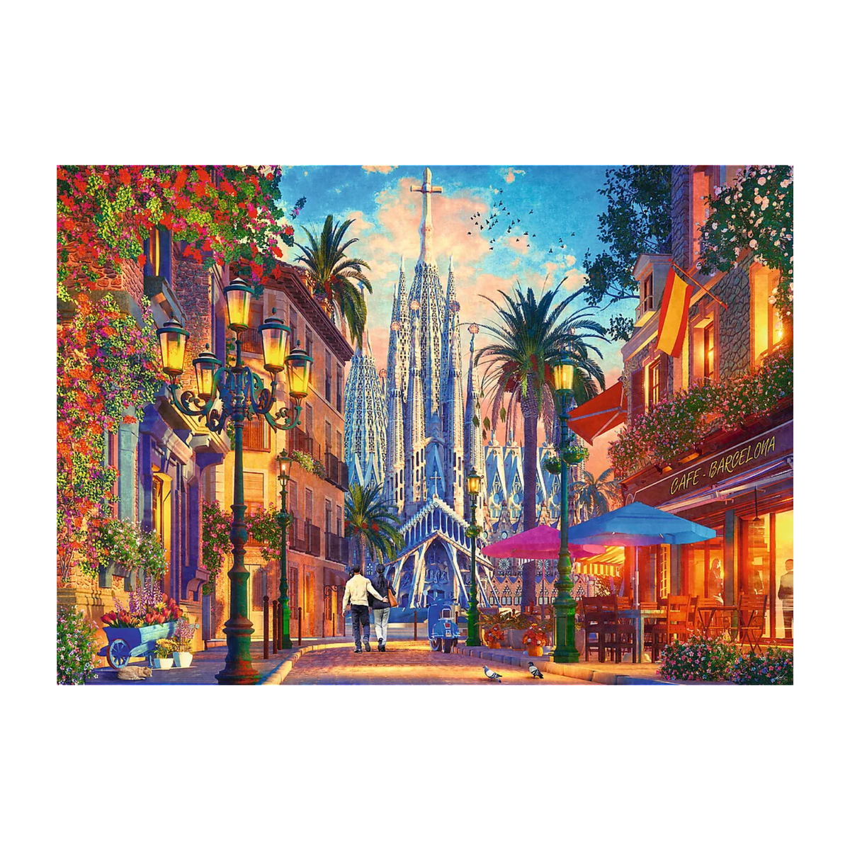 Trefl travel puzzle premium quality completed artwork - Barcelona Spain