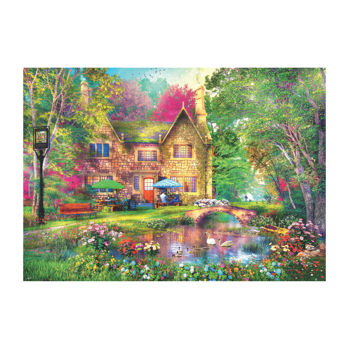 Trefl 1000 piece premium European puzzle completed artwork - Forest Haven