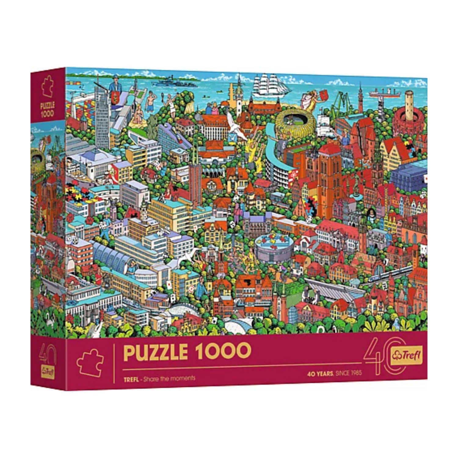 Trefl Paper Art modern design puzzle - 40th Anniversary of Trefl Puzzles - Tri-City