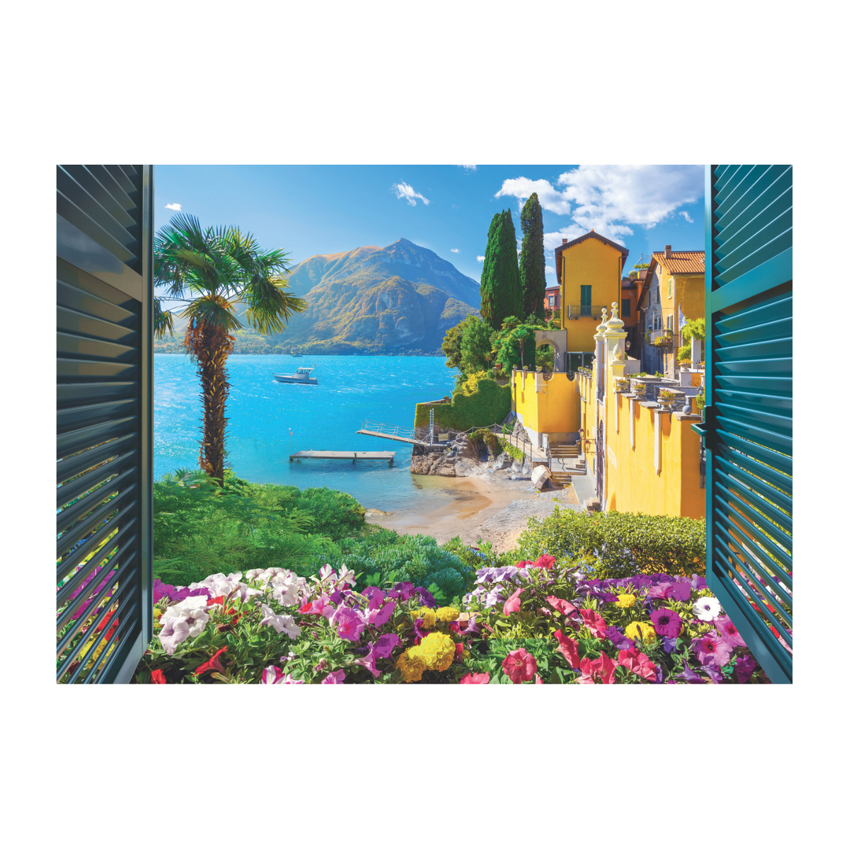 Trefl scenic photography View of Lake Como jigsaw puzzle completed image