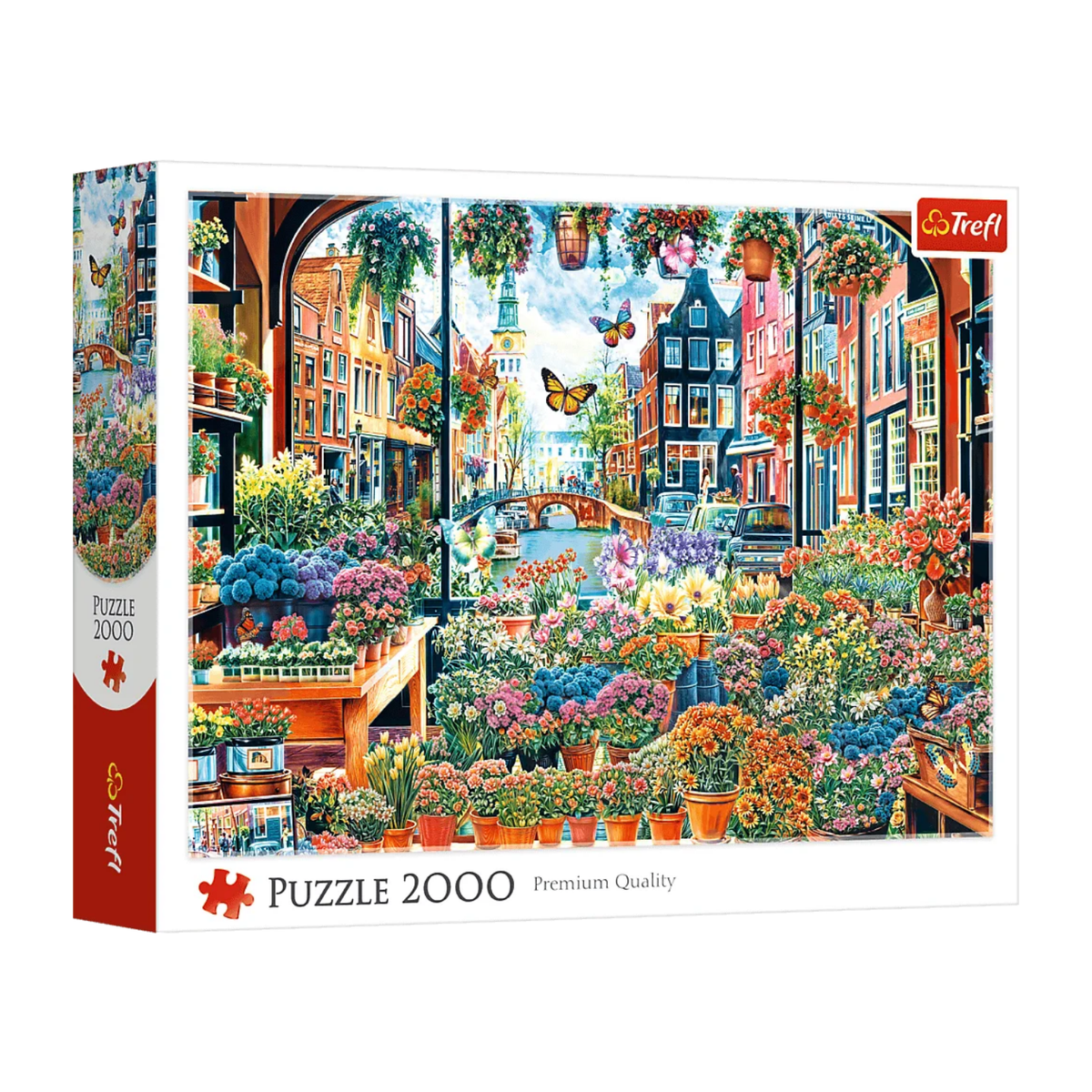 Trefl 2000 piece premium European puzzle - Flower Shop in Amsterdam