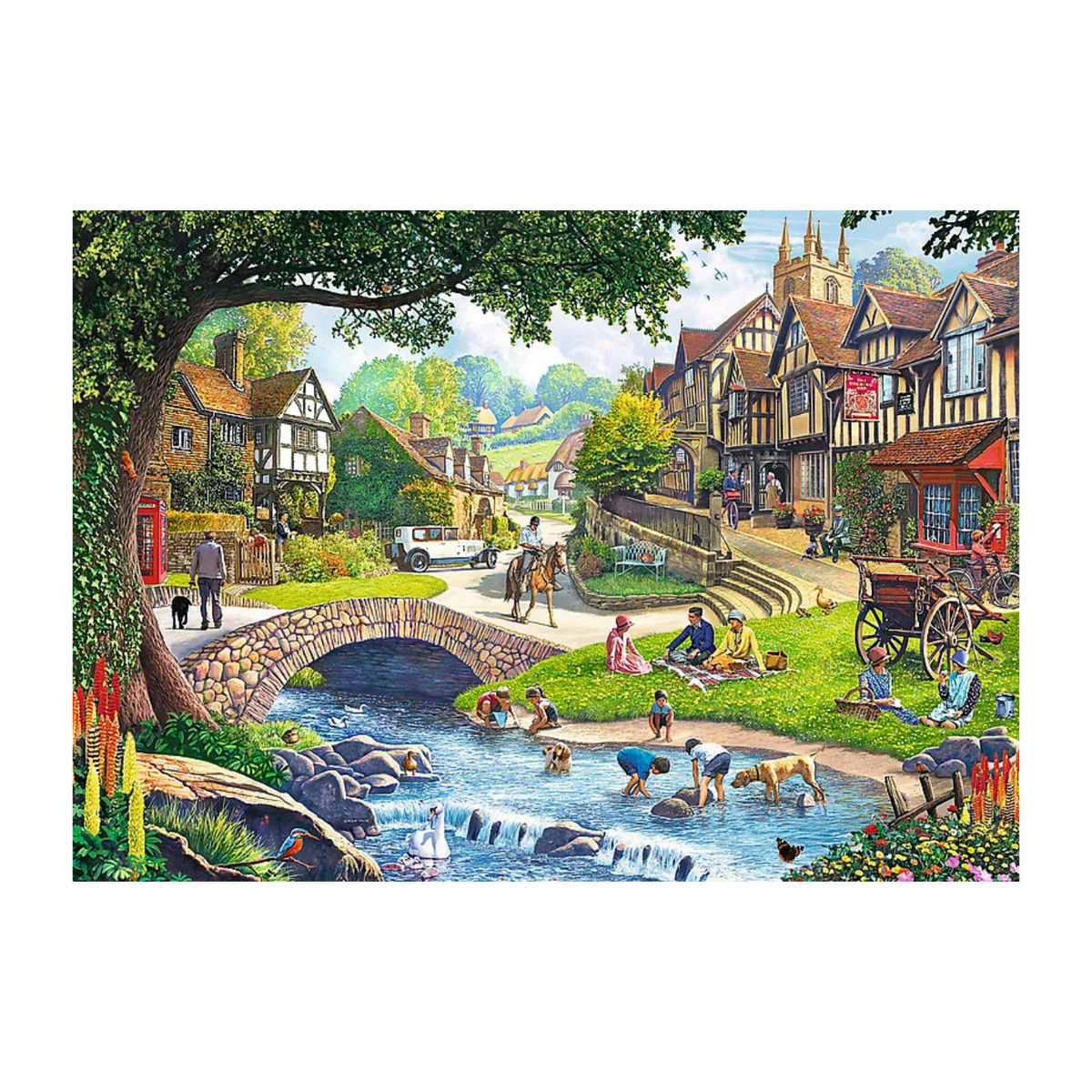 Trefl 2 × 500 piece puzzle collection with complementary designs