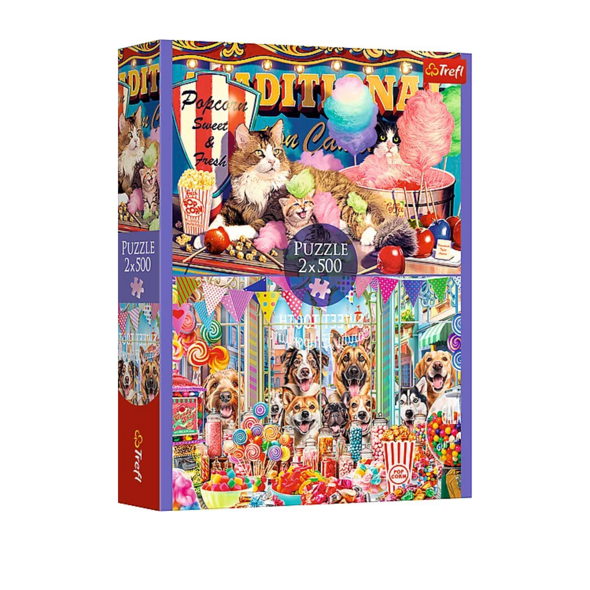 Two 500 piece puzzles from Trefl with vibrant artwork