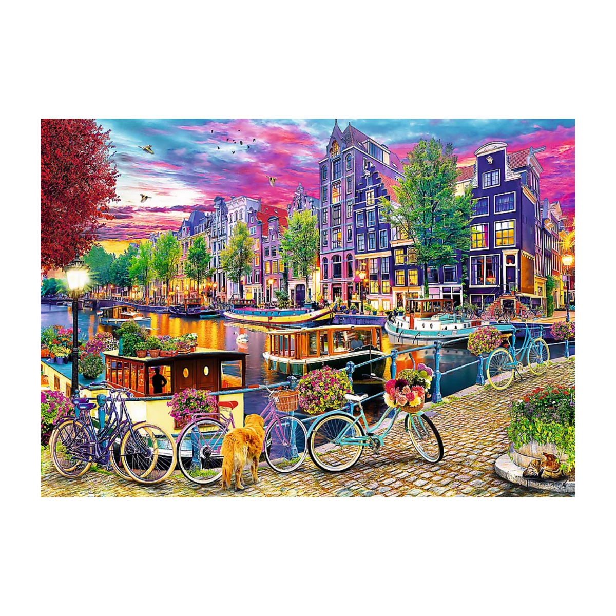 Trefl 2 × 500 piece puzzle collection with complementary designs - European Capitals