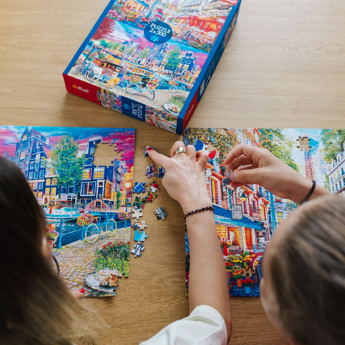 Trefl 2 × 500 piece puzzle set for family and friends