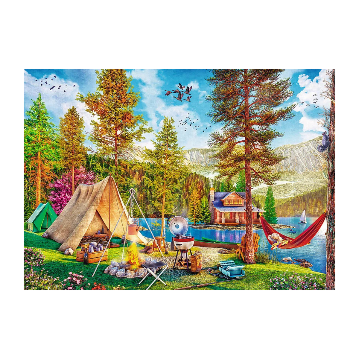 Trefl 2 × 500 piece puzzle collection with complementary designs
