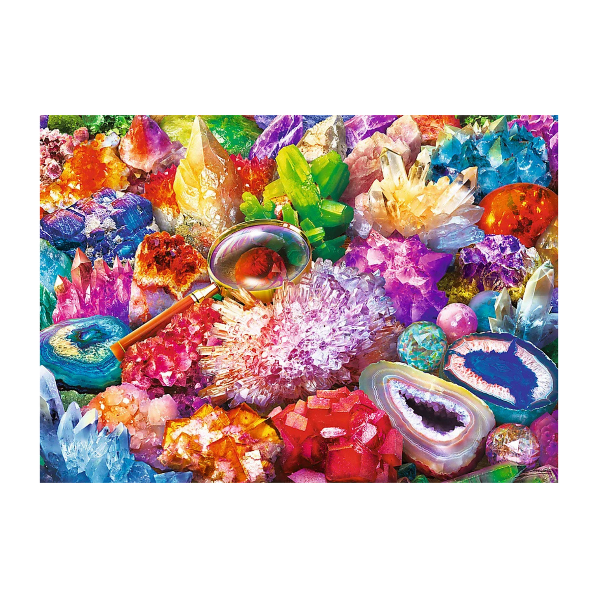 Trefl 2 × 500 piece puzzle collection with complementary designs - Cosmos and Crystals