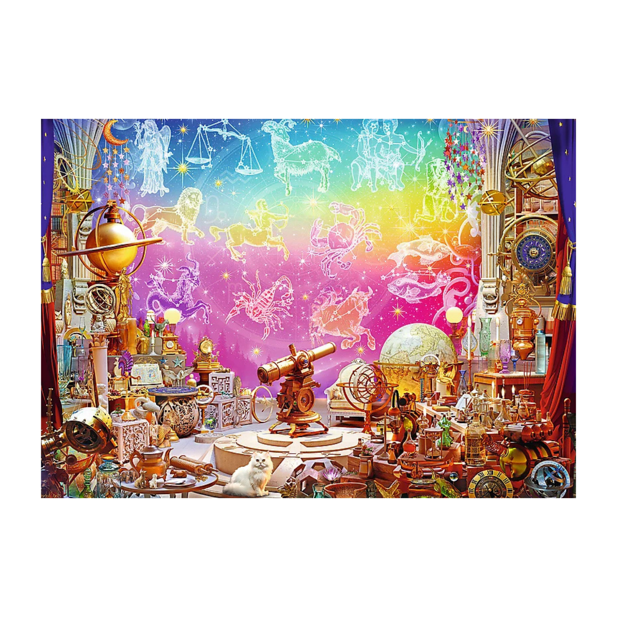 Trefl 2 × 500 piece puzzle collection with complementary designs - Cosmos and Crystals