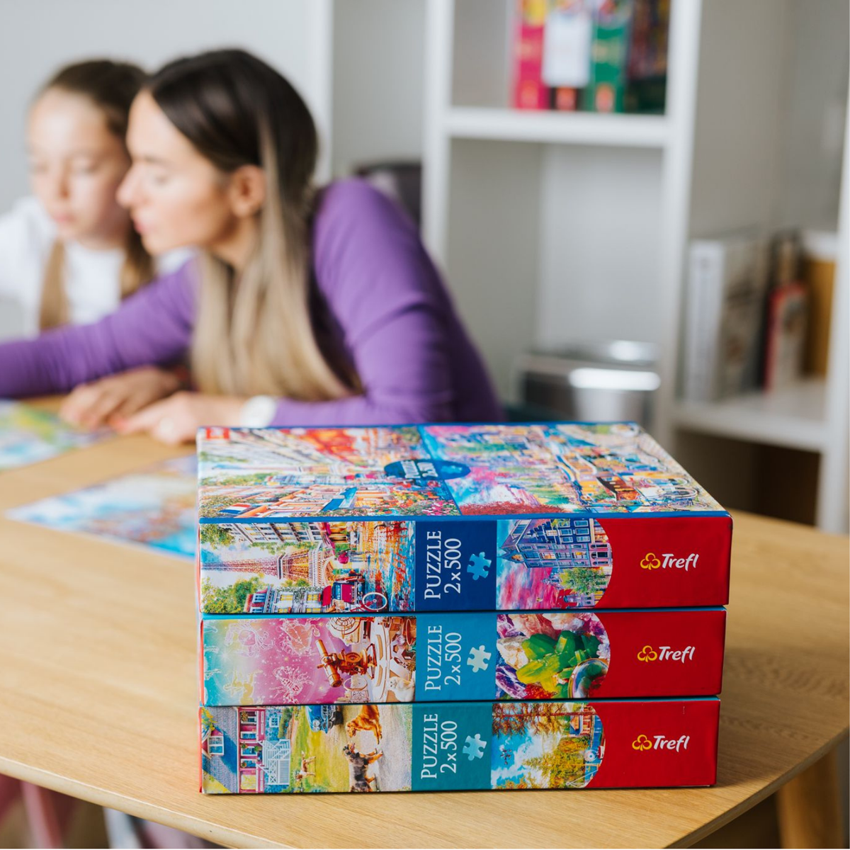 Trefl 2 × 500 piece puzzle set for family and friends