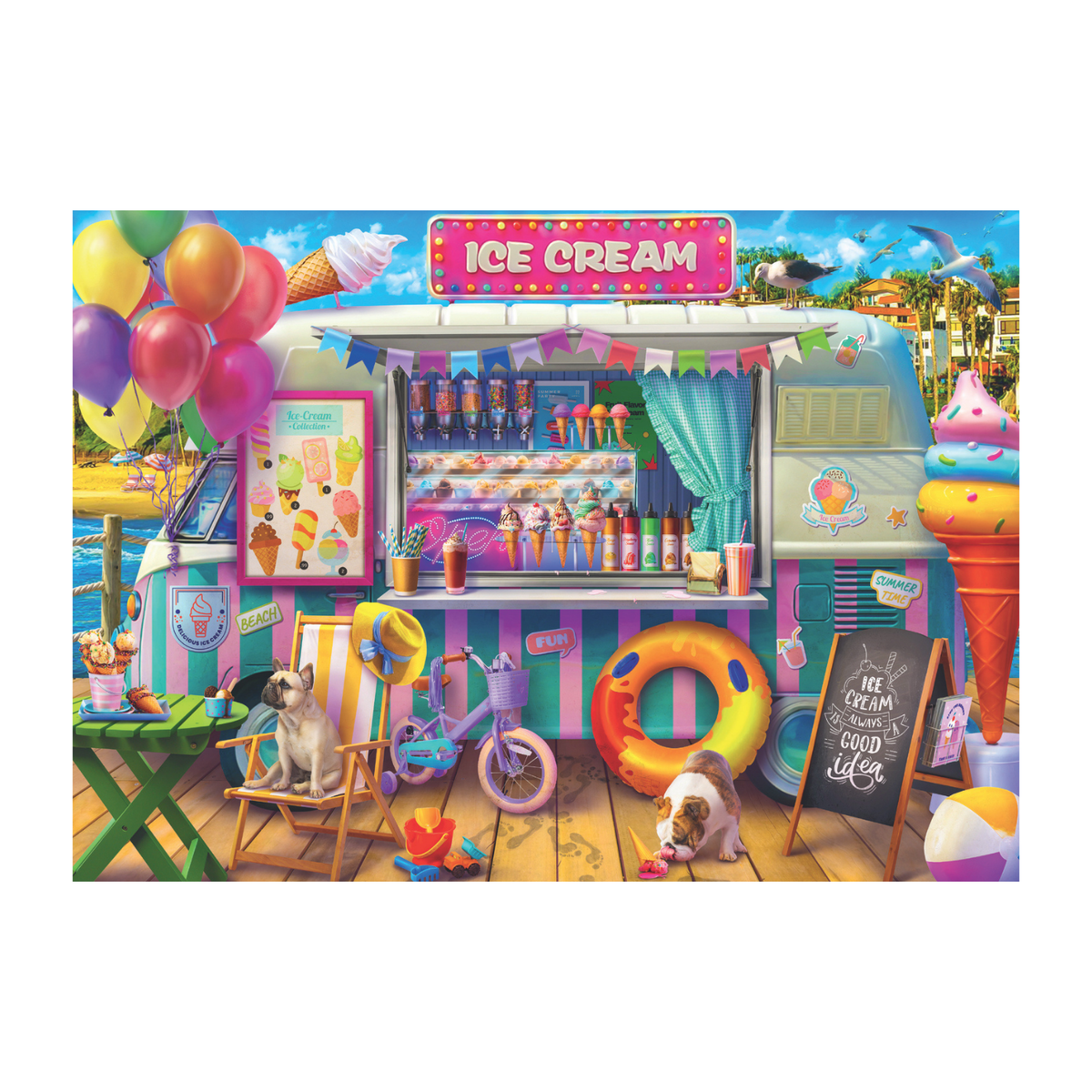 Two 500 piece puzzles from Trefl with vibrant artwork
