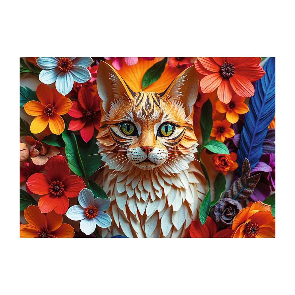 Completed Trefl Paper Art modern design puzzle