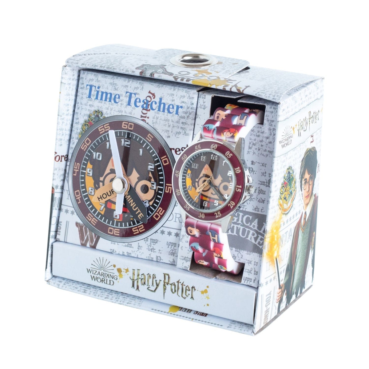 Harry Potter kids time teacher watch with labelled hour and minute hands. This Harry Potter time teacher watch helps kids learn to tell the time with an easy-read analogue dial and clearly labelled hour and minute hands.