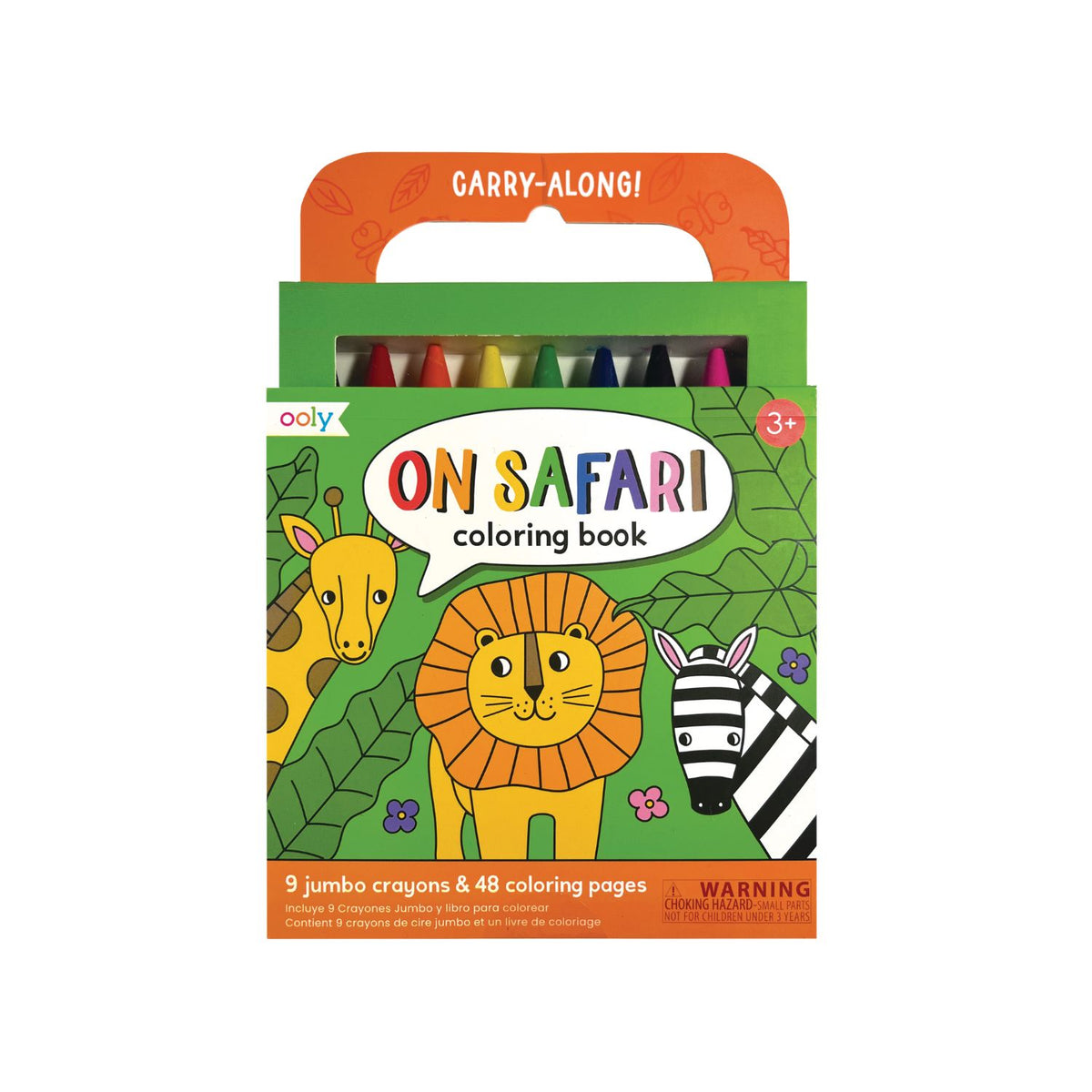 Carry Along Crayon & Colouring Book Kit - On Safari (Set of 10)