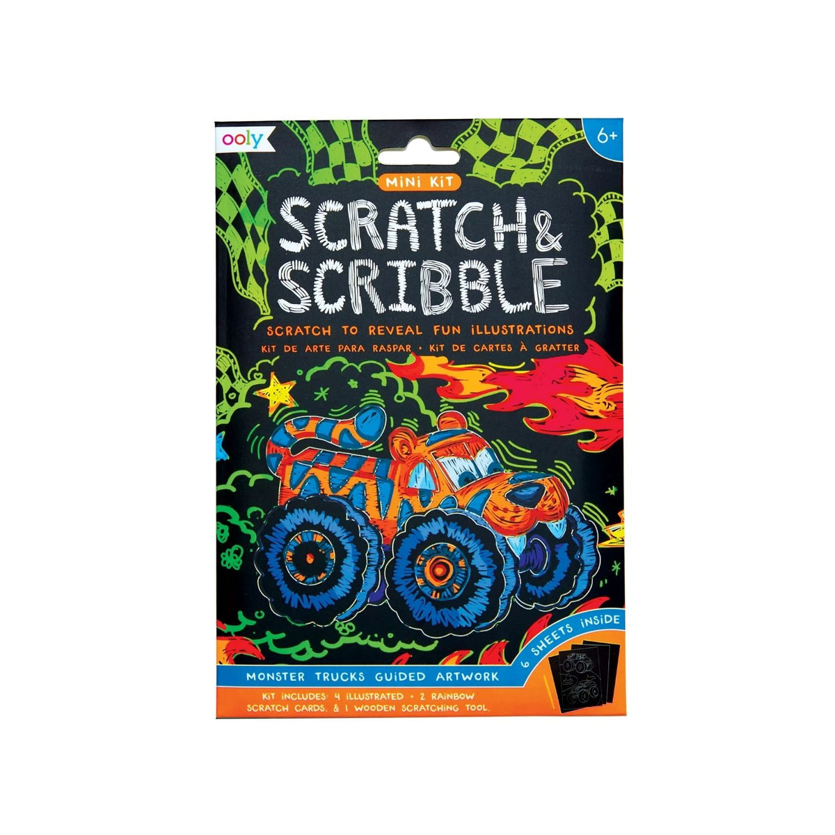 Mini Scratch &amp; Scribble Art Kit - Monster Truck