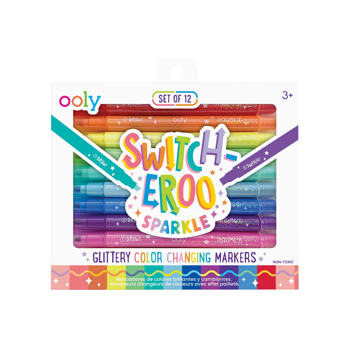 Switch-eroo!: Sparkle Glittery Colour-Changing Markers (Set of 12)