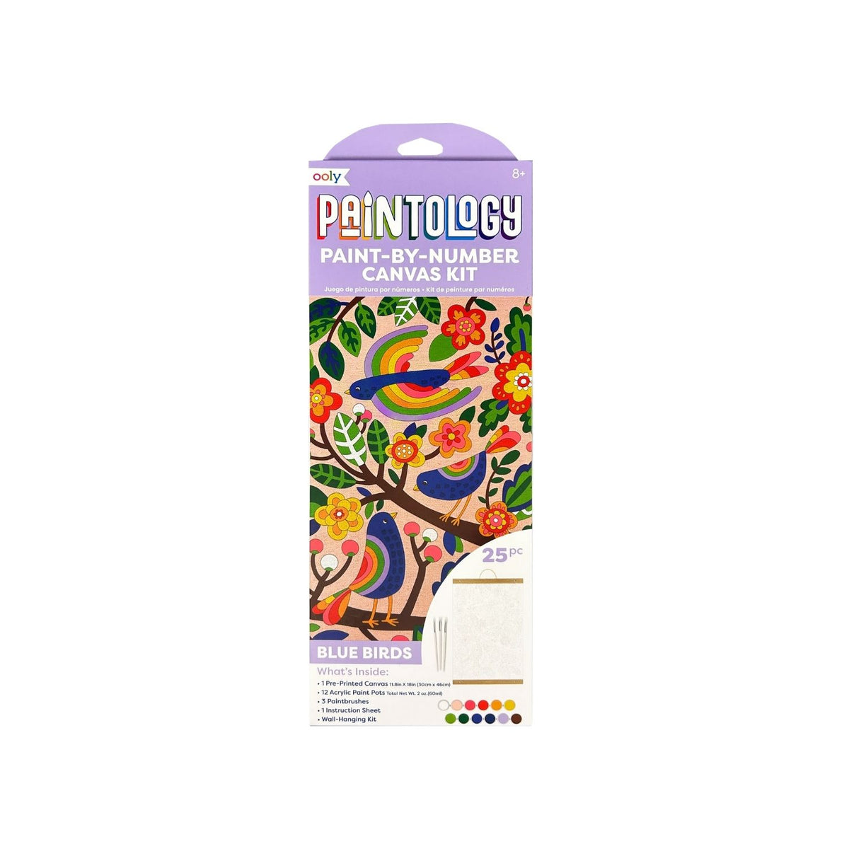 Paintology Paint-By-Number Canvas Kit - Blue Birds
