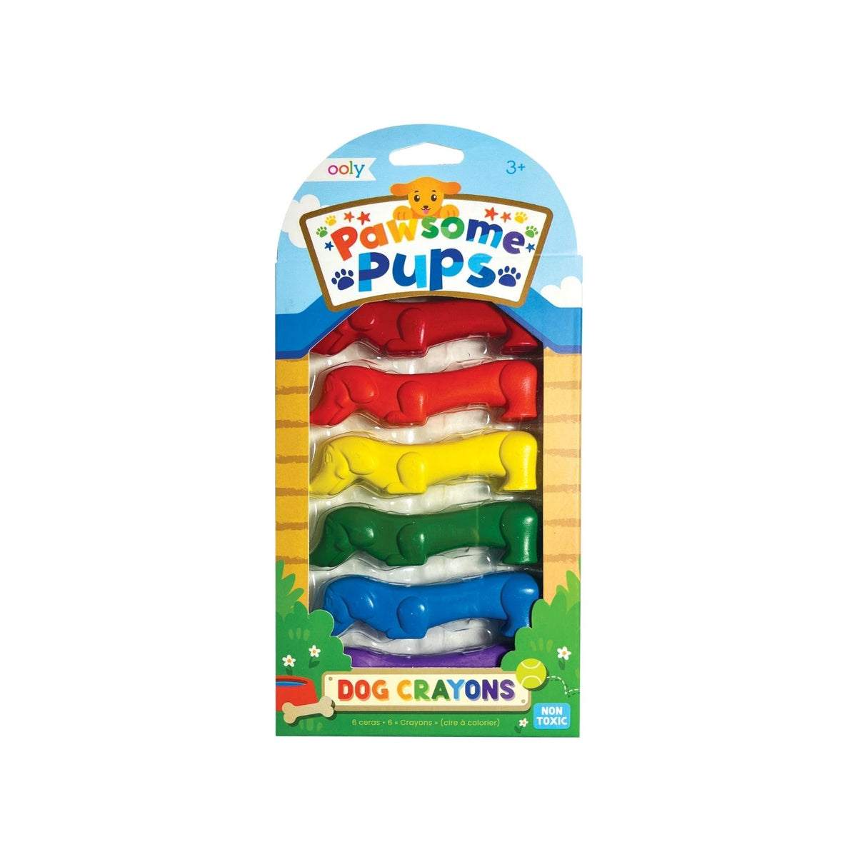Pawsome Pups Dog Crayons - Set of 6