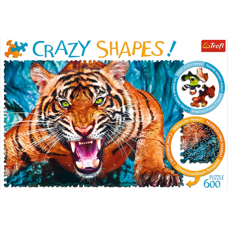 Trefl &quot;600 Crazy Shapes&quot; - Facing a tiger