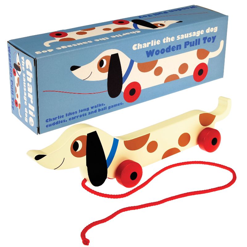 Charlie the Sausage Wooden Pull Toy