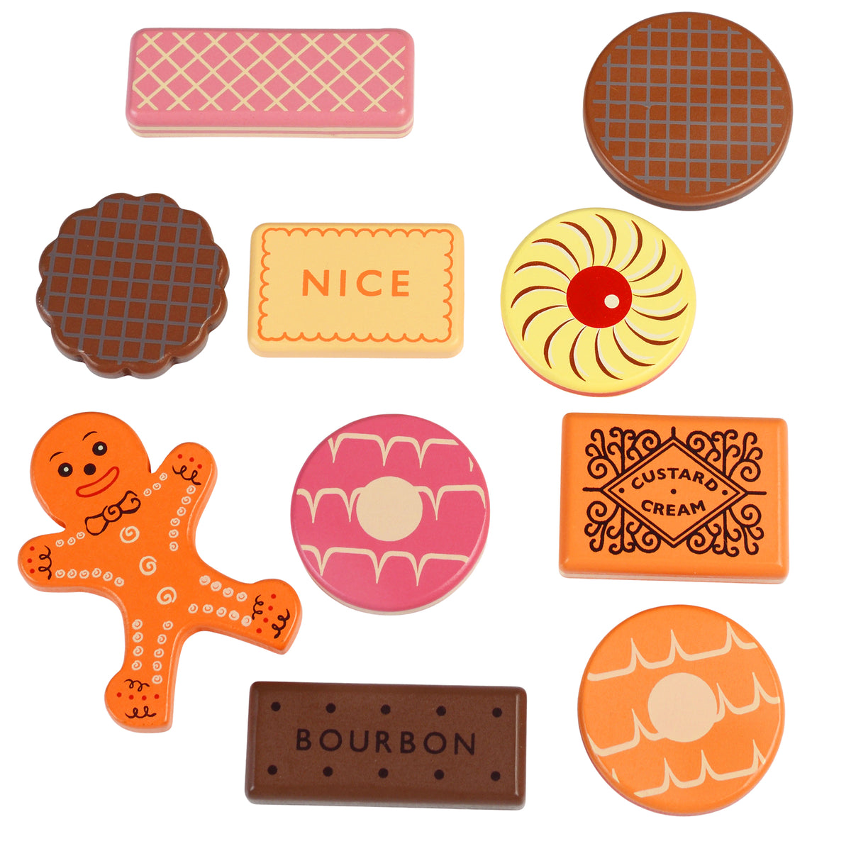 Traditional Wooden Tea Party Biscuits