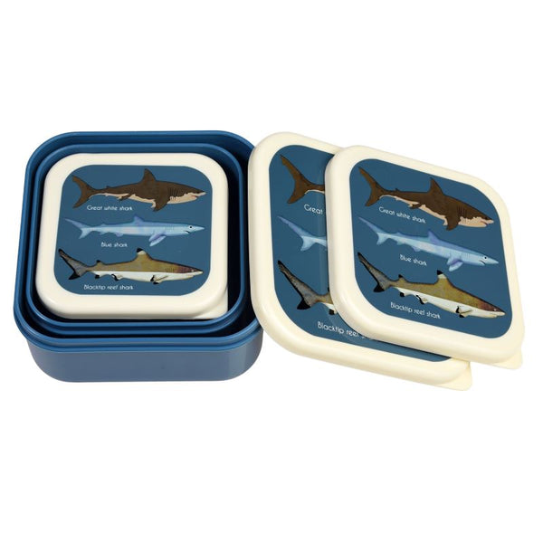 Rex London - Snack Boxes (Set of 3) - Sharks - You Monkey NZ