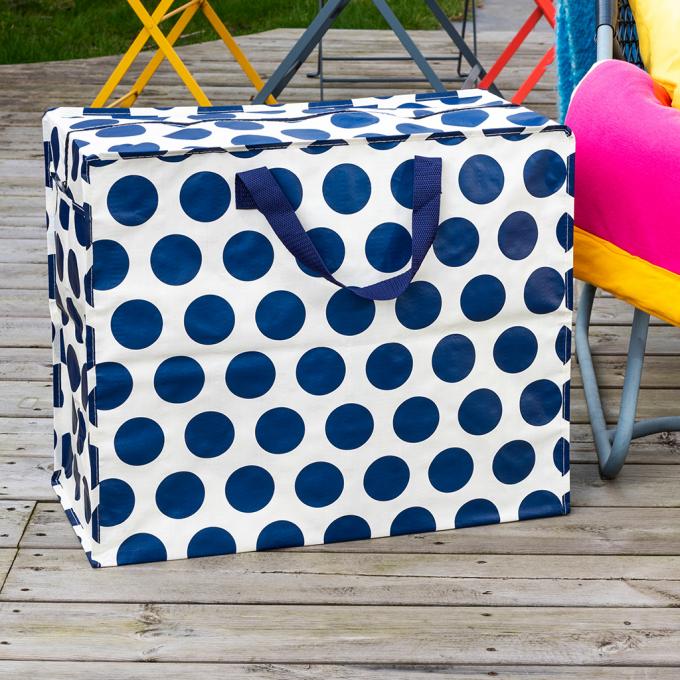 Navy On Cream Spotlight Jumbo Storage Bag