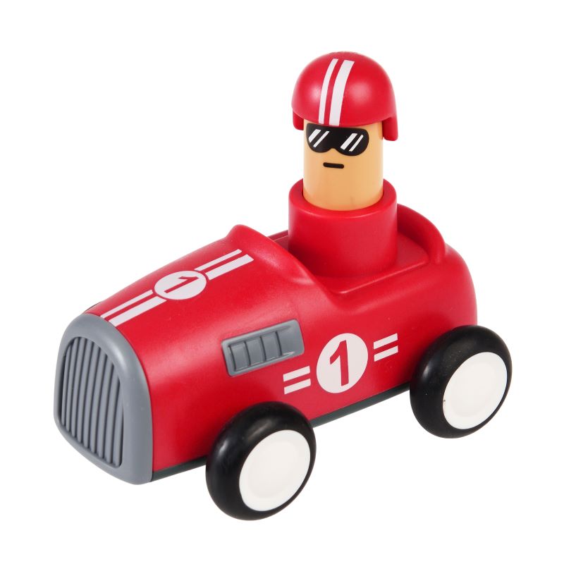 Push Down Action Racing Car Red