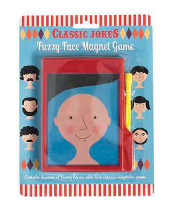 Fuzzy face magnet toy