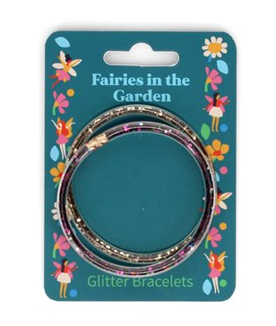 Fairies in the Garden -  Glitter Bracelets - Set of two